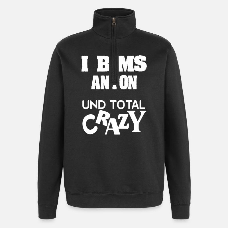 Crazy Anton - Quarter-Zip-Sweatshirt - Schwarz