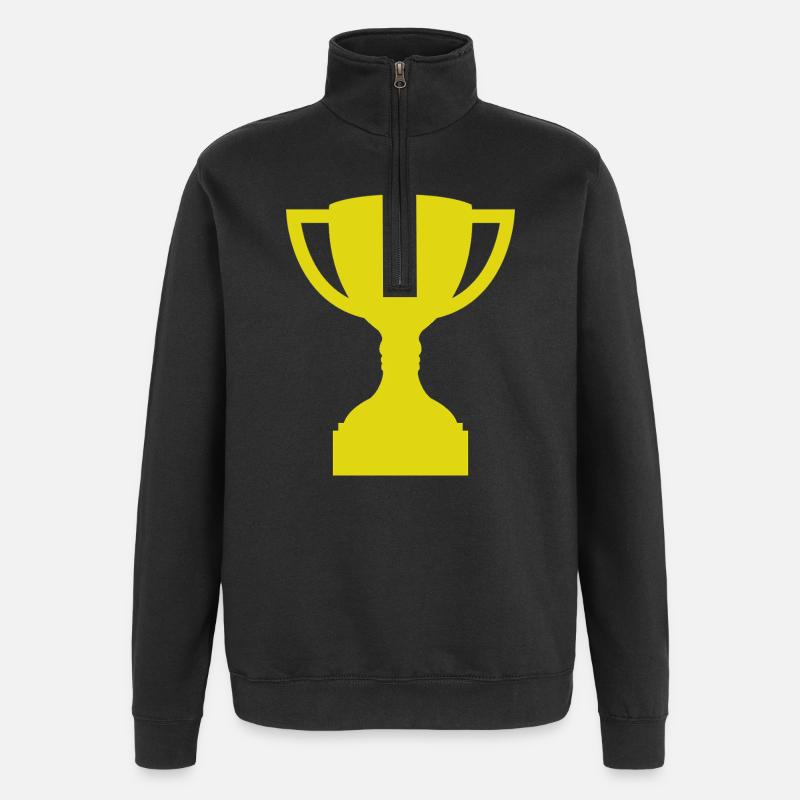 Trophy - Quarter-Zip Sweatshirt - black