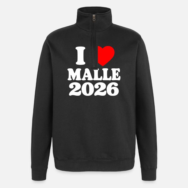 I love Malle 2026 - Quarter-Zip Sweatshirt - black