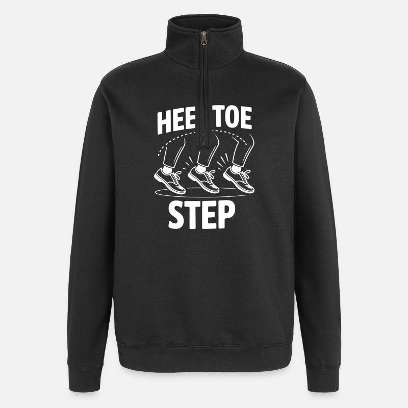 Heel Toe Step Stepptanz Dancer - Quarter-Zip-Sweatshirt - Schwarz