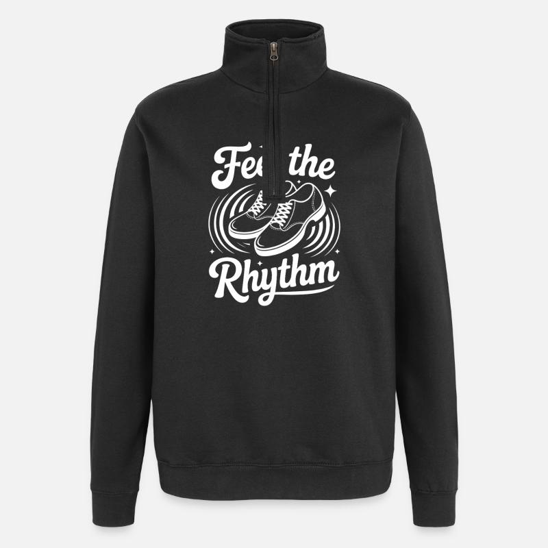 Feel The Rhythm Stepptanz Dancer - Quarter-Zip-Sweatshirt - Schwarz