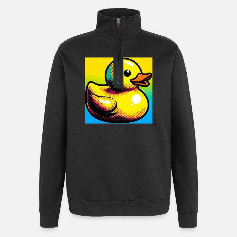 Duckling Duck Duck Duck - Quarter-Zip Sweatshirt - black