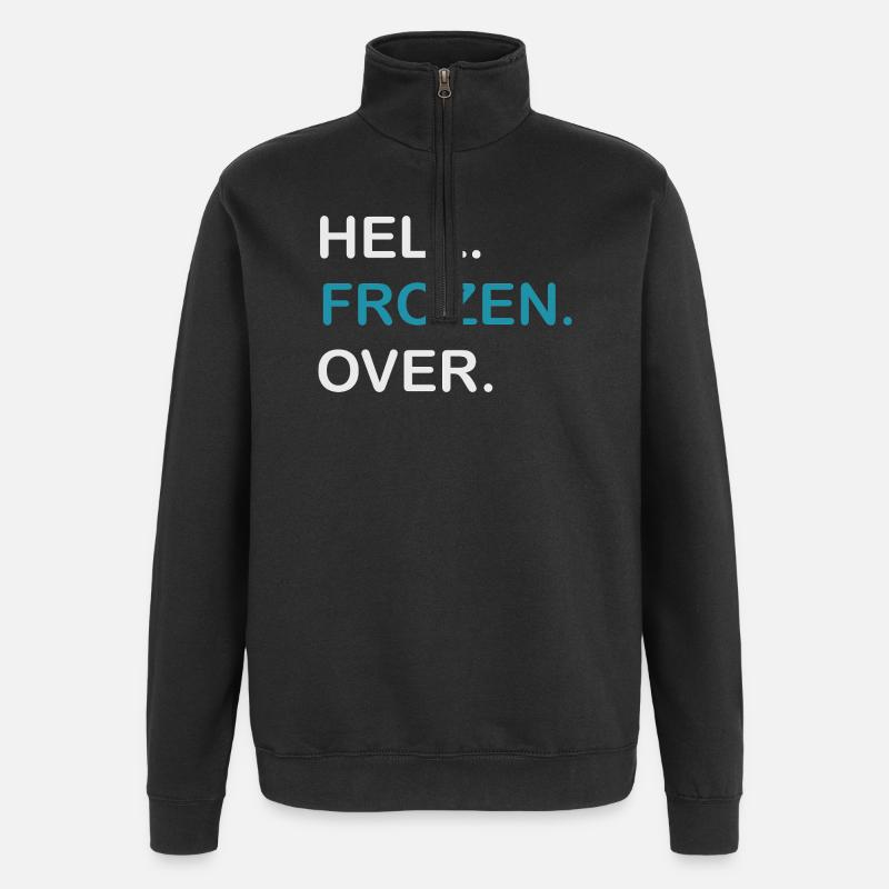 L’enfer gèle en enfer Gelé - Sweat à zip 1/4 - noir