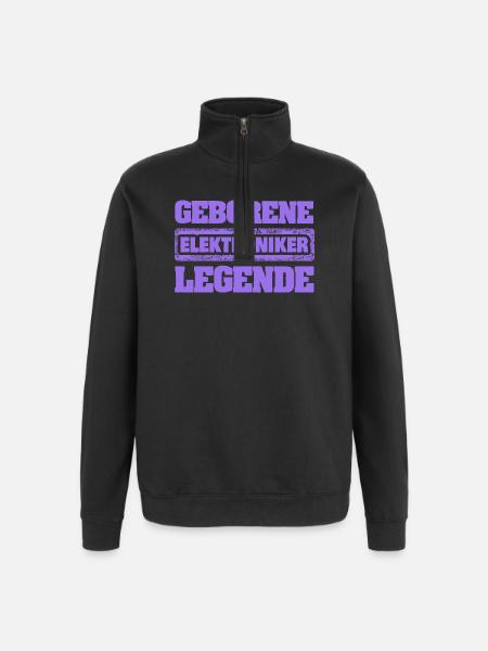 Elektroniker - Quarter-Zip-Sweatshirt - Schwarz