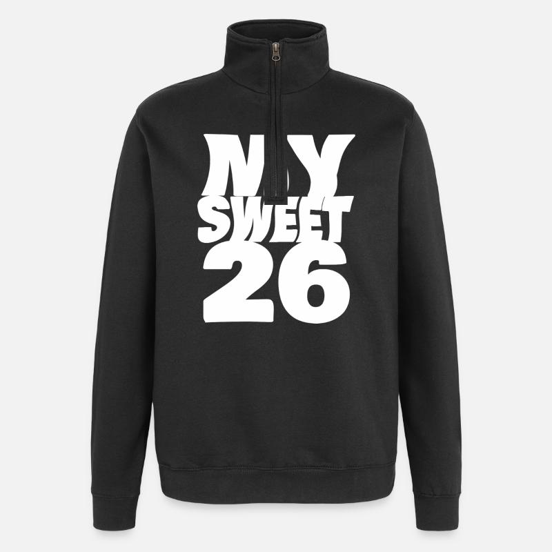 Anniversaire 26 - Sweat à zip 1/4 - noir