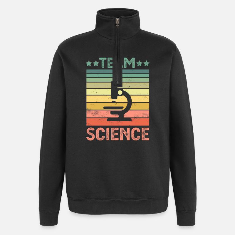 Team Wissenschaft  - Quarter-Zip-Sweatshirt - Schwarz