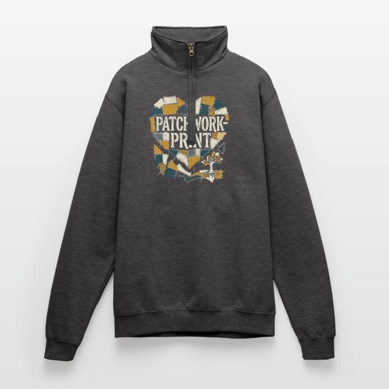 Impression patchwork Sweat à zip 1/4