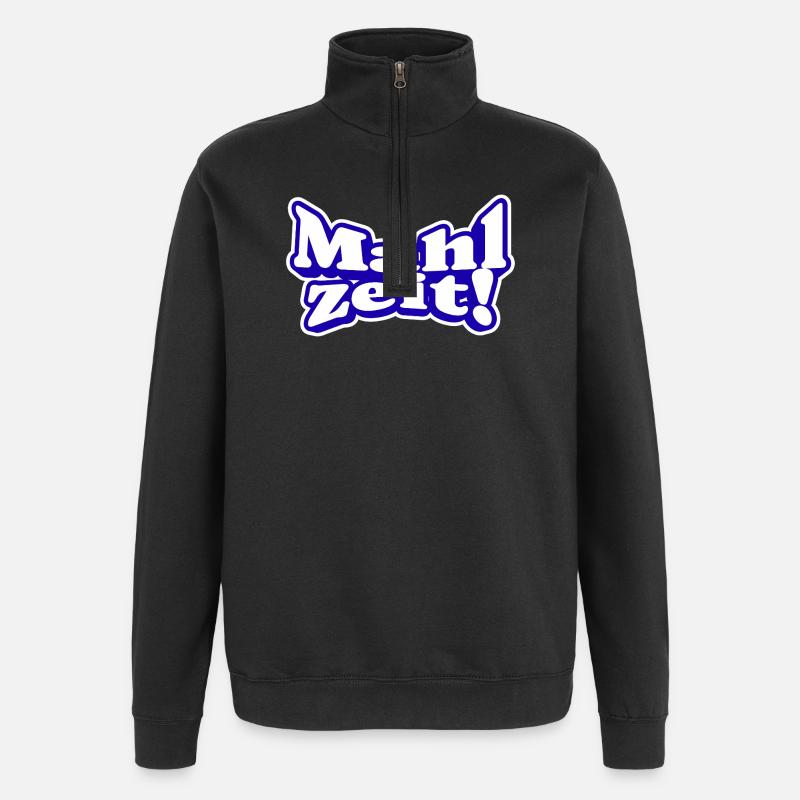 Endlich Mahlzeit! Guten Appetit - Quarter-Zip-Sweatshirt - Schwarz