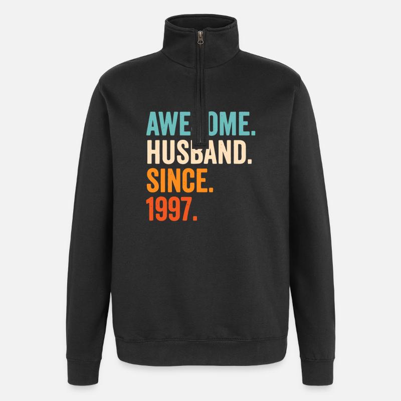 Großartiger Ehemann seit 1997 - Quarter-Zip-Sweatshirt - Schwarz