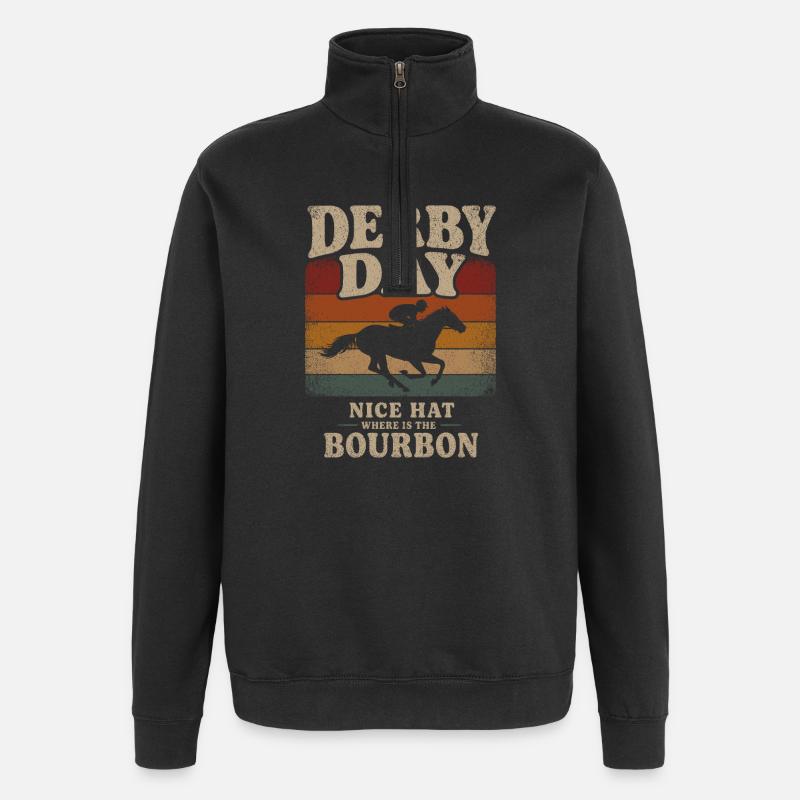 Bourbon millésimé Derby Day - Sweat à zip 1/4 - noir