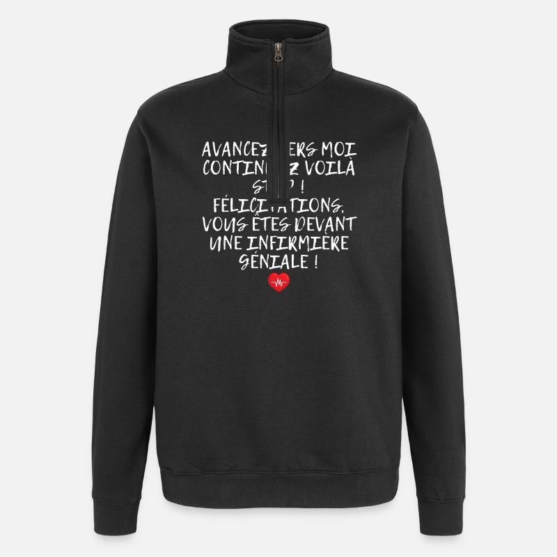 Humour Super Cadeau Pour Infirmière - Sweat à zip 1/4 - noir