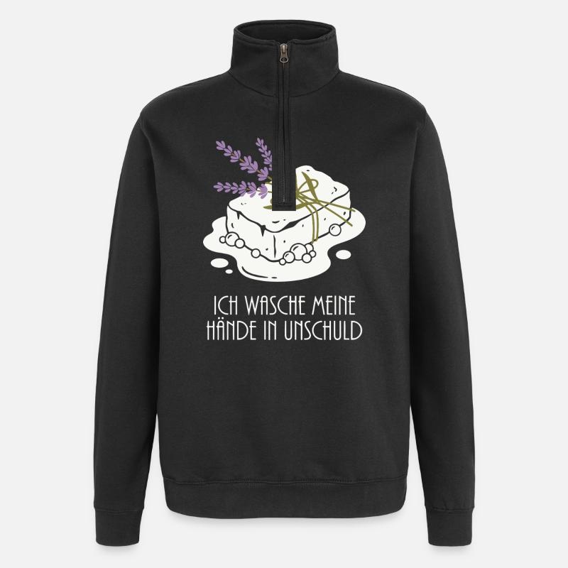 Seifen Schaum Lavendel Hobby - Quarter-Zip-Sweatshirt - Schwarz
