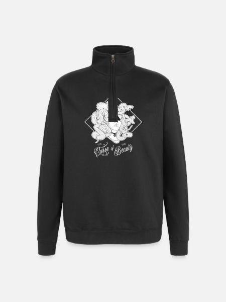 Méduse - La Malédiction de la Beauté - Sweat à zip 1/4 - noir
