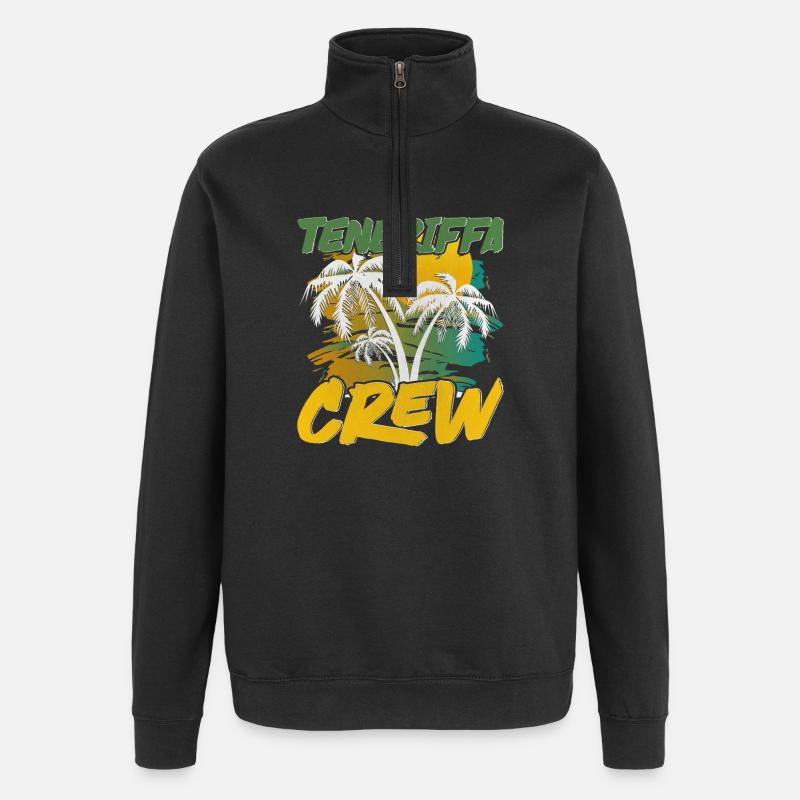 Équipage de Tenerife - Sweat à zip 1/4 - noir