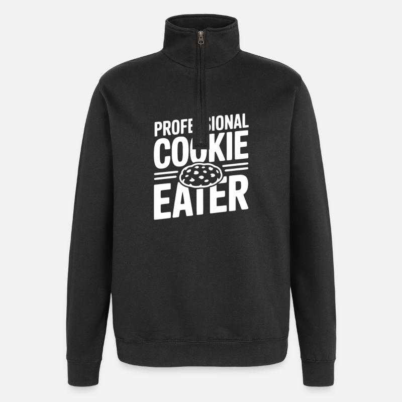 Mangeur de biscuits professionnel - Sweat à zip 1/4 - noir