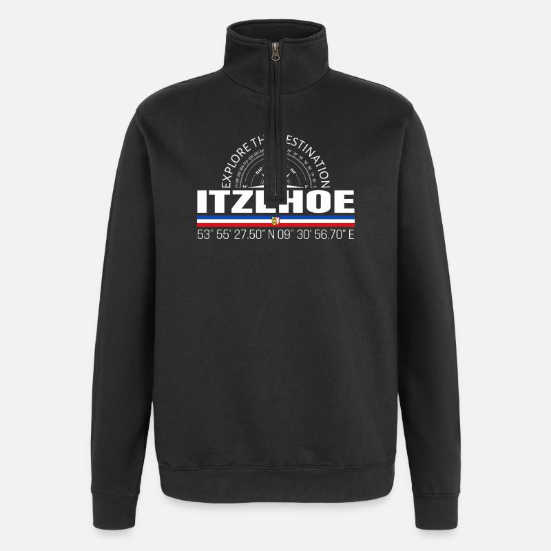Itzehoe - Quarter-Zip Sweatshirt - black