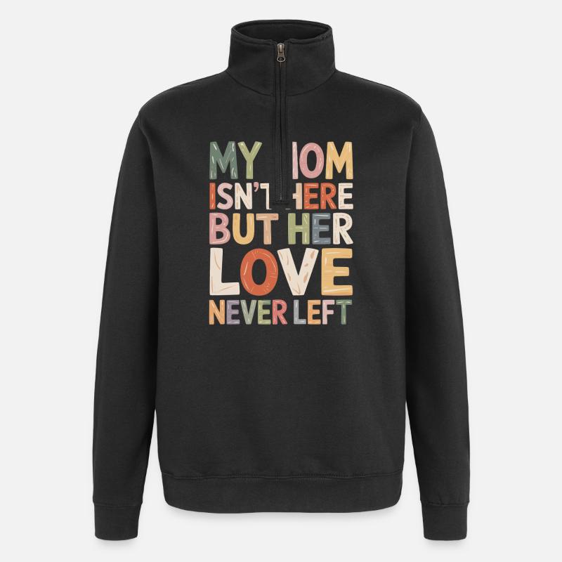 Mom's Liebe Bleibt Farbenfroh - Quarter-Zip-Sweatshirt - Schwarz