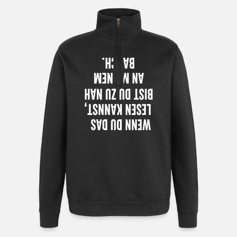 Funny Design 2 - Sweat à zip 1/4 - noir