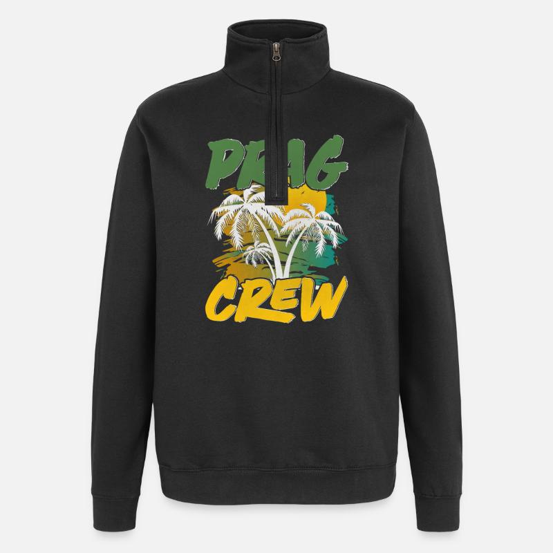 Prague Crew - Quarter-Zip Sweatshirt - black