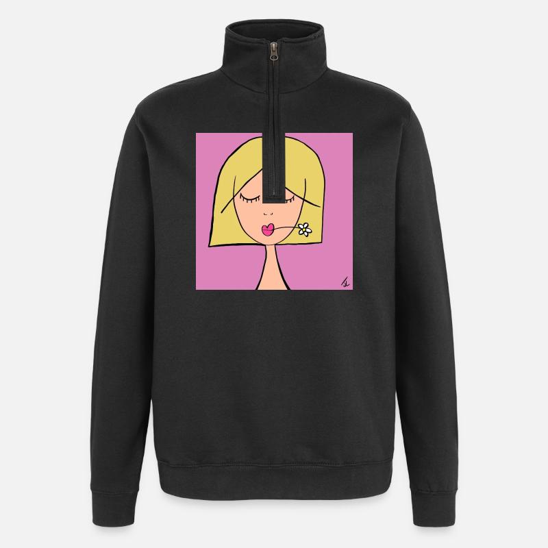 blonde - Sweat à zip 1/4 - noir