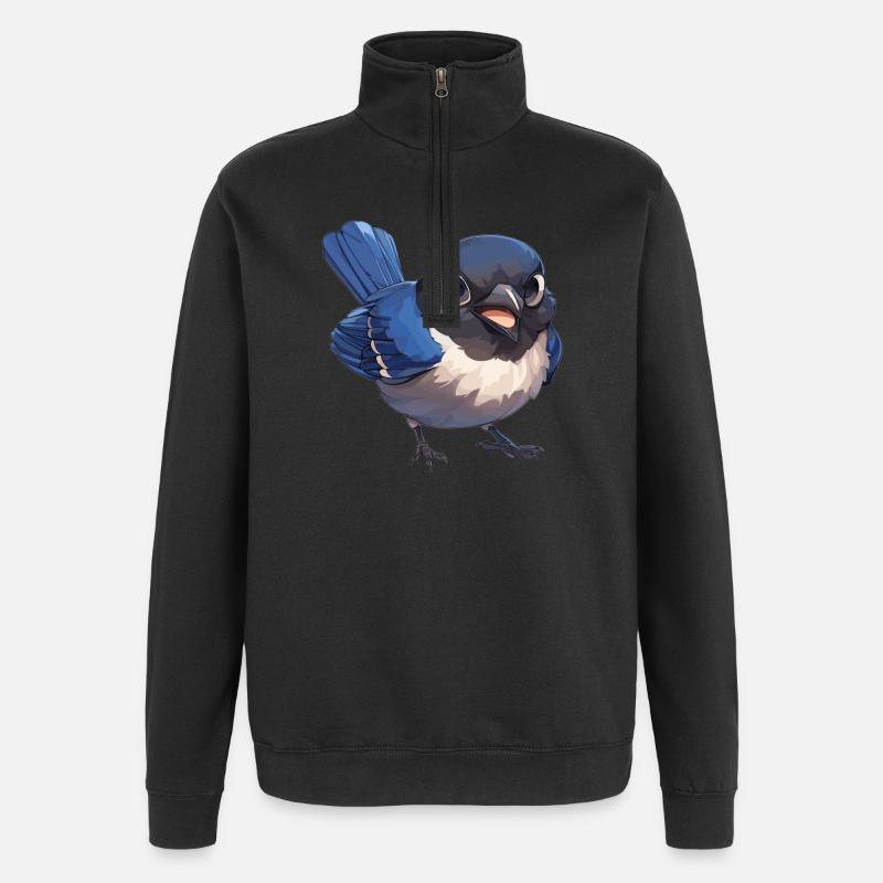 Elstern Elster - Quarter-Zip-Sweatshirt - Schwarz