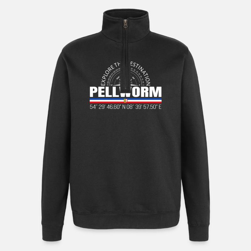 Pellworm - Quarter-Zip Sweatshirt - black