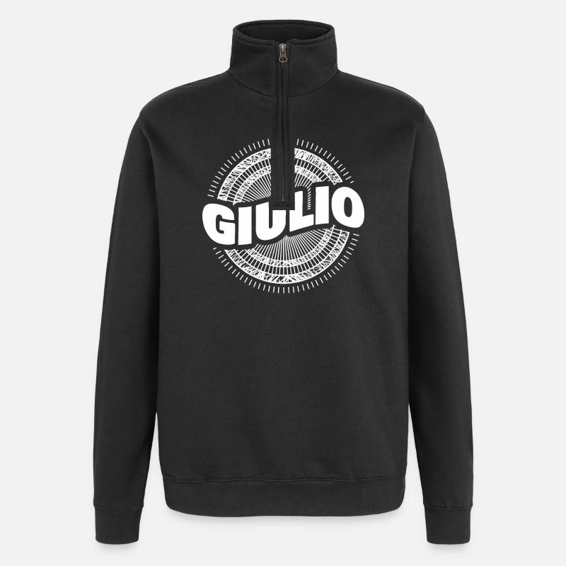 Giulio as a name - Quarter-Zip Sweatshirt - black