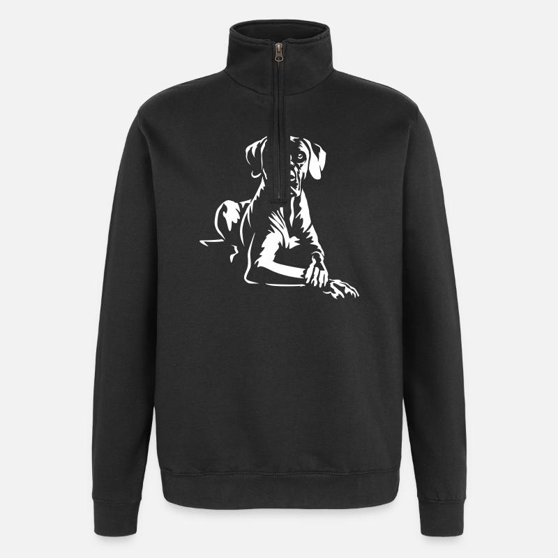 Rhodesian Ridgeback "Black Edition" - Quarter-Zip-Sweatshirt - Schwarz