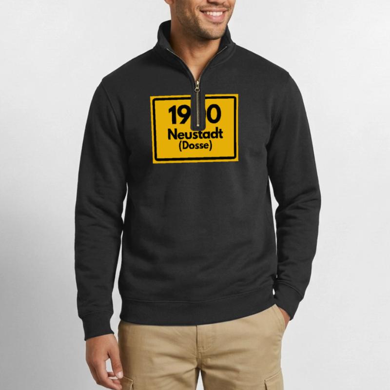 OLD POSTCODE ZIP CODE RETRO 1900 NEUSTADT DOSSE Quarter-Zip Sweatshirt