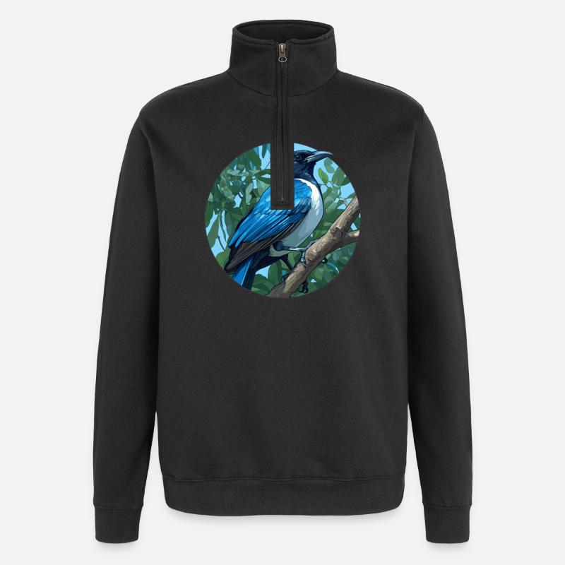 Pies Magpie - Sweat à zip 1/4 - noir
