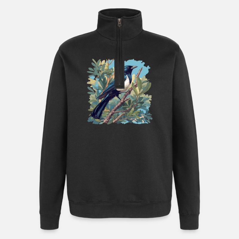 Pies Magpie - Sweat à zip 1/4 - noir