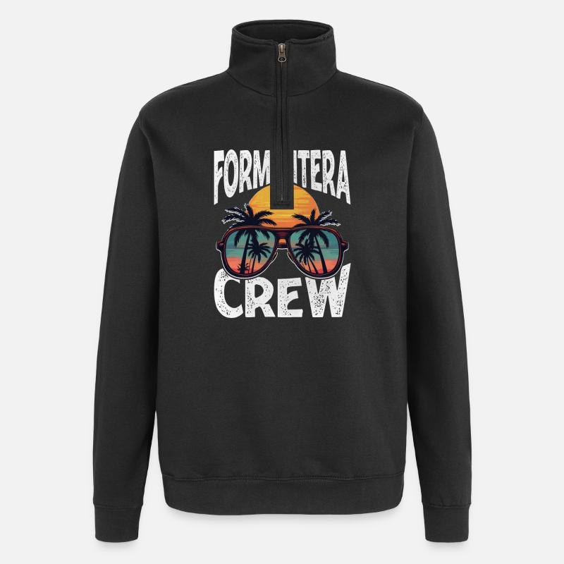Équipe de Formentera - Sweat à zip 1/4 - noir