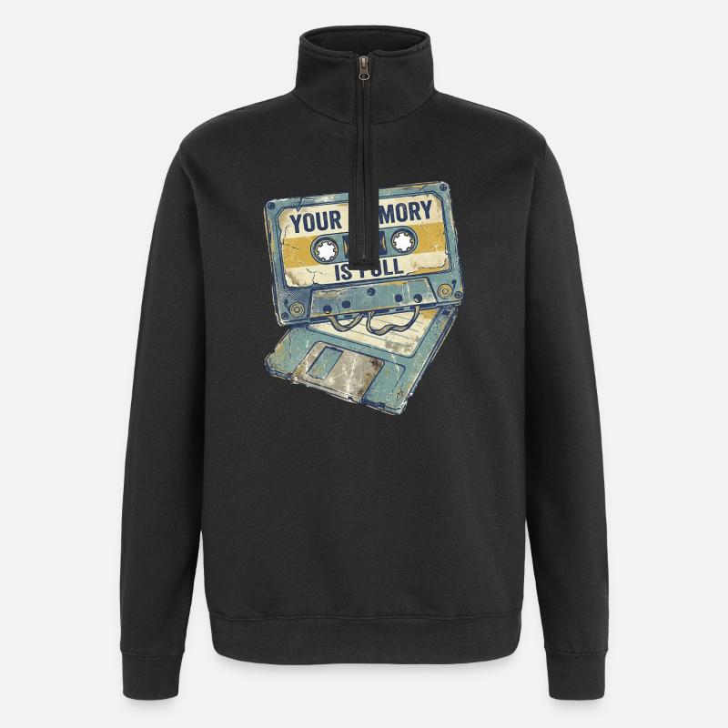 Mémoire complète - Sweat à zip 1/4 - noir