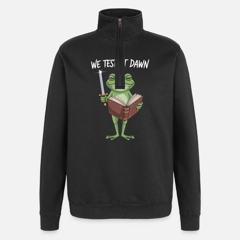 Nous testons chez Dawn Frog Wizard - Sweat à zip 1/4 - noir