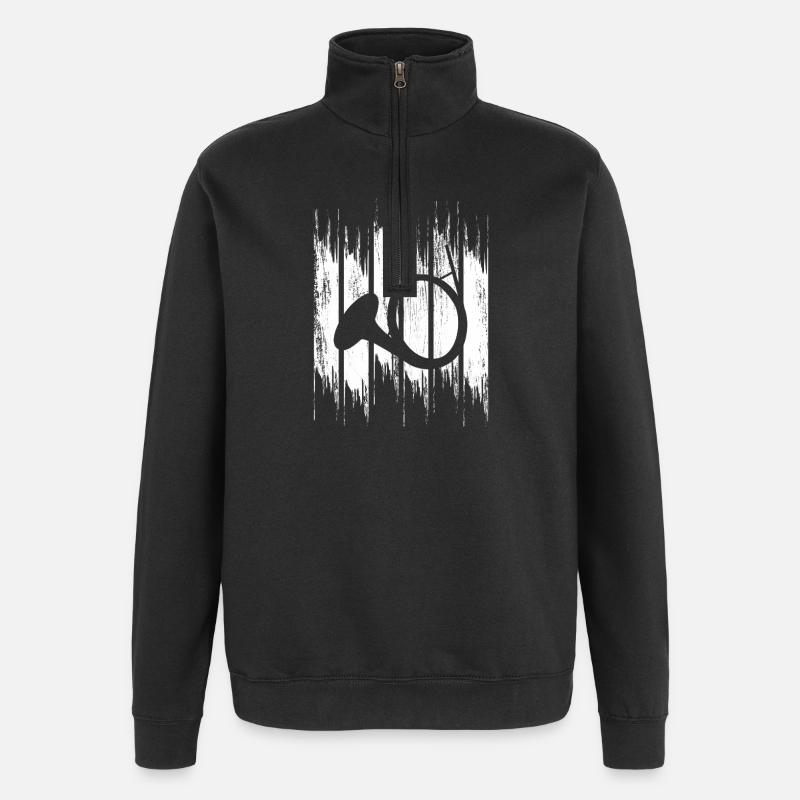 Waldhorn - Quarter-Zip-Sweatshirt - Schwarz