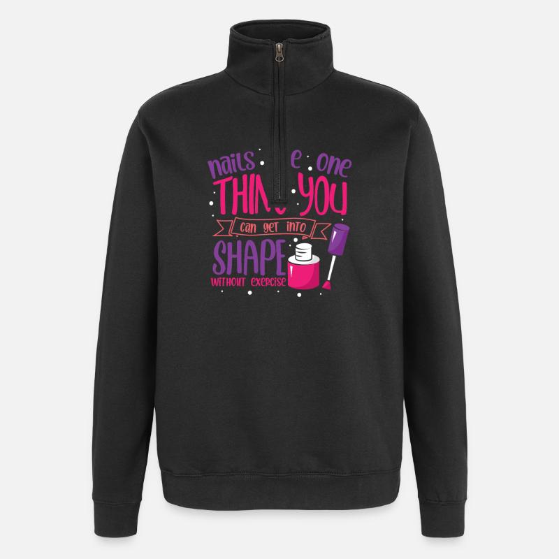Nageldesigner Nageldesignerin Kosmetik Nagelstudio - Quarter-Zip-Sweatshirt - Schwarz
