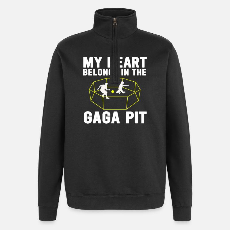 Gaga Pit Heart Tee - Quarter-Zip Sweatshirt - black
