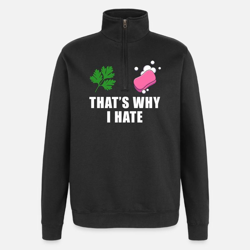 Natur gegen Seife - Quarter-Zip-Sweatshirt - Schwarz
