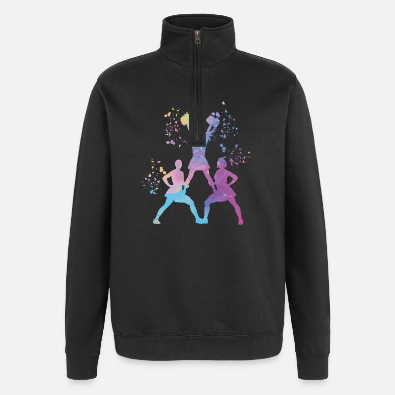 Cheerleader Cheer Mom Cheerleading - Quarter-Zip-Sweatshirt - Schwarz