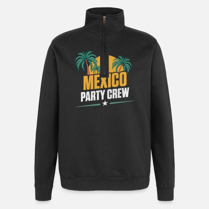 Mexiko Party Crew - Quarter-Zip-Sweatshirt - Schwarz