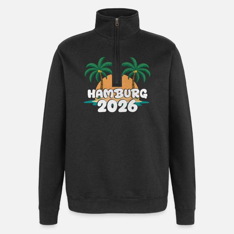 Hamburg 2026 - Quarter-Zip Sweatshirt - black