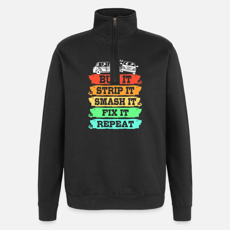 Démolition du derby - Sweat à zip 1/4 - noir