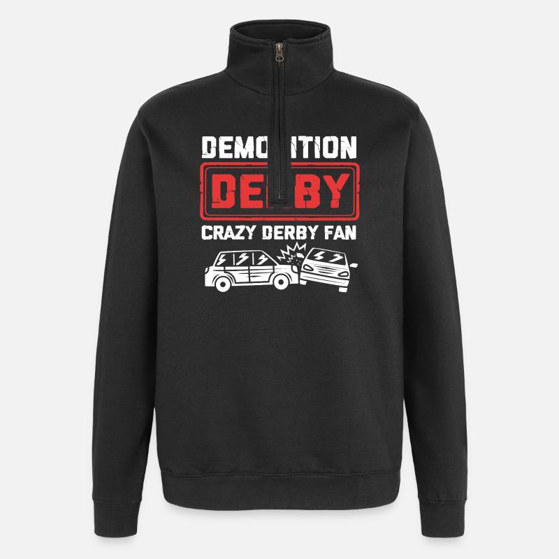 Démolition du derby - Sweat à zip 1/4 - noir
