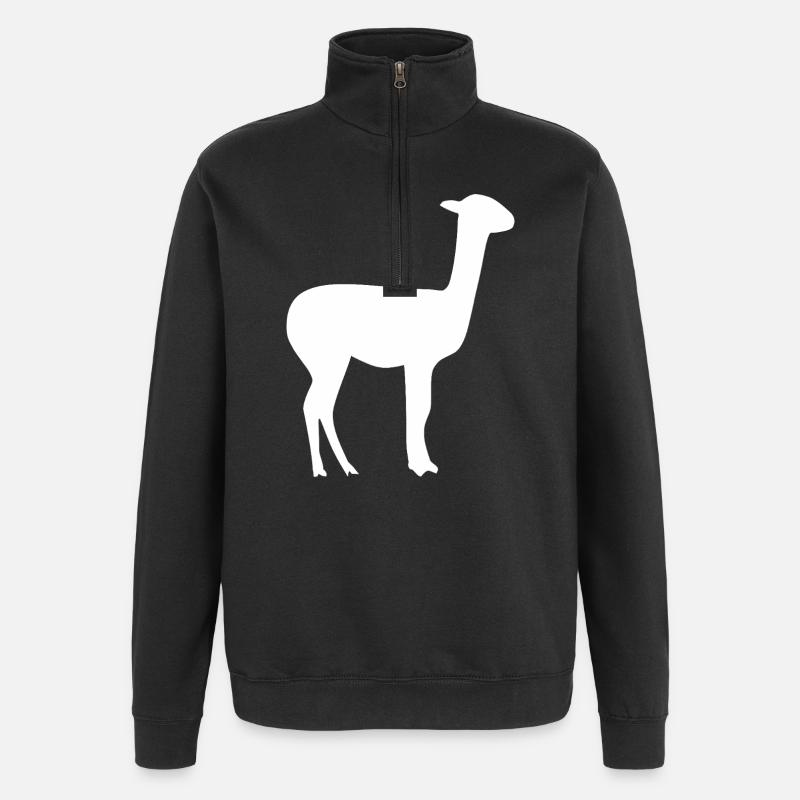 lama - Quarter-Zip Sweatshirt - black