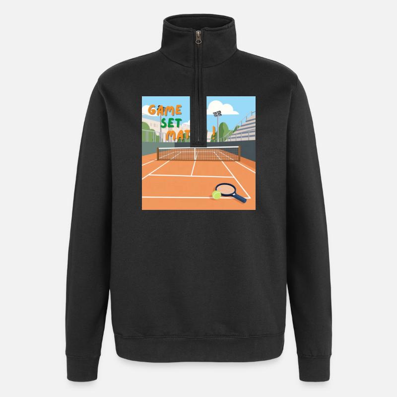 Game Set Match - Sweat à zip 1/4 - noir