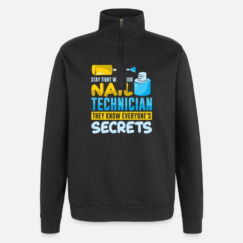 Nageldesigner Nageldesignerin Kosmetik Nagelstudio - Quarter-Zip-Sweatshirt - Schwarz