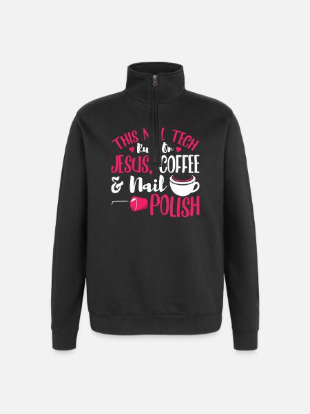 Nageldesigner Nageldesignerin Kosmetik Nagelstudio - Quarter-Zip-Sweatshirt - Schwarz