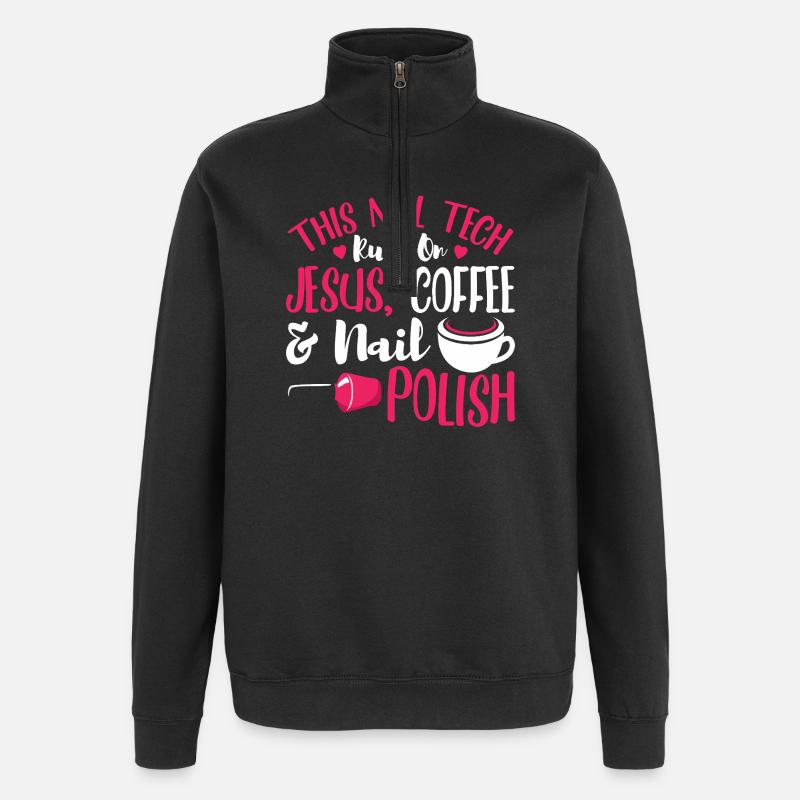 Nageldesigner Nageldesignerin Kosmetik Nagelstudio - Quarter-Zip-Sweatshirt - Schwarz