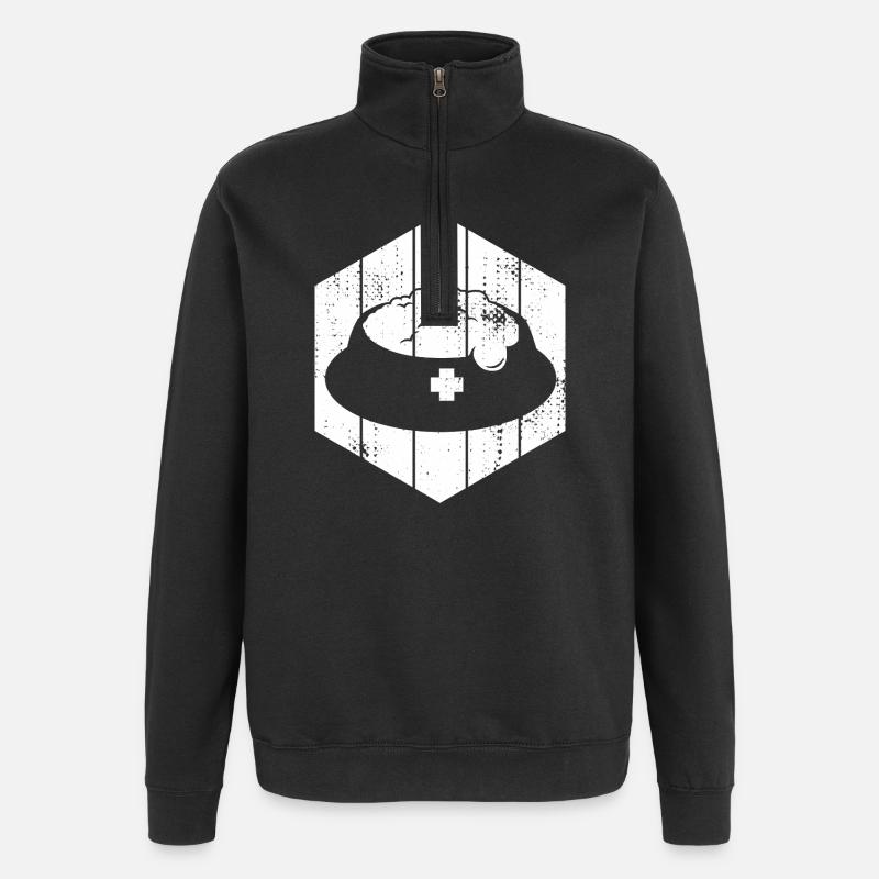 Nourriture pour animaux - Sweat à zip 1/4 - noir
