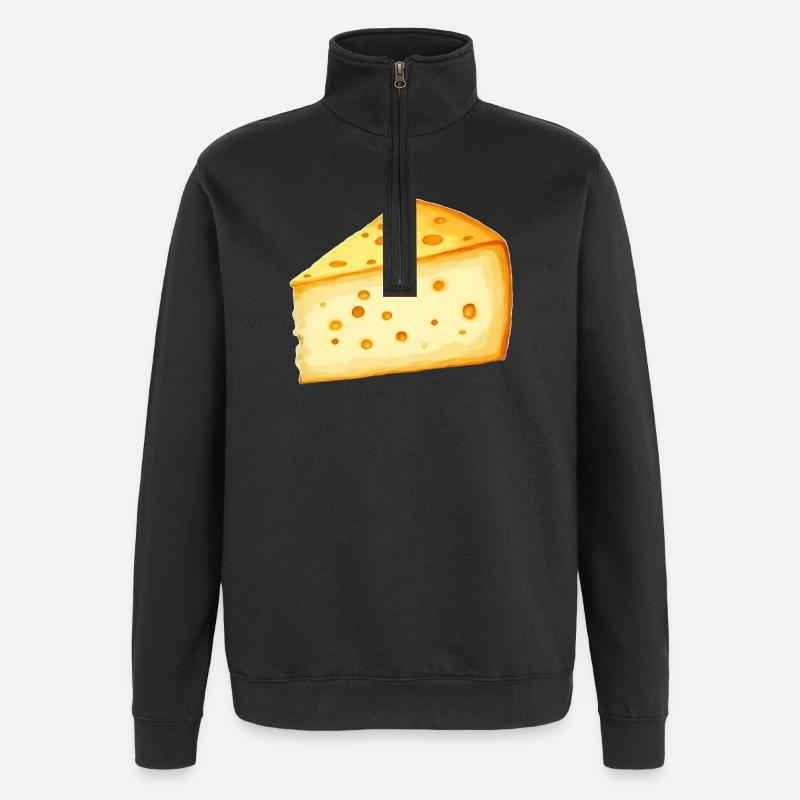 Käse - Quarter-Zip-Sweatshirt - Schwarz